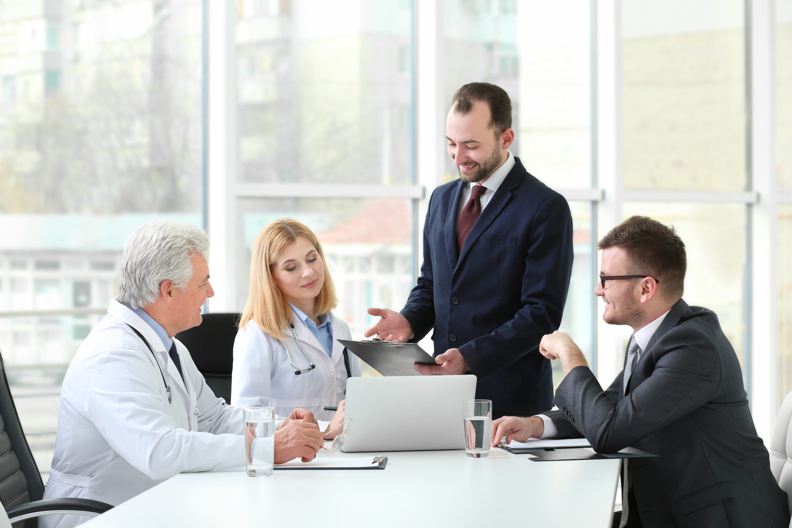 Team of doctors having consultation in clinic